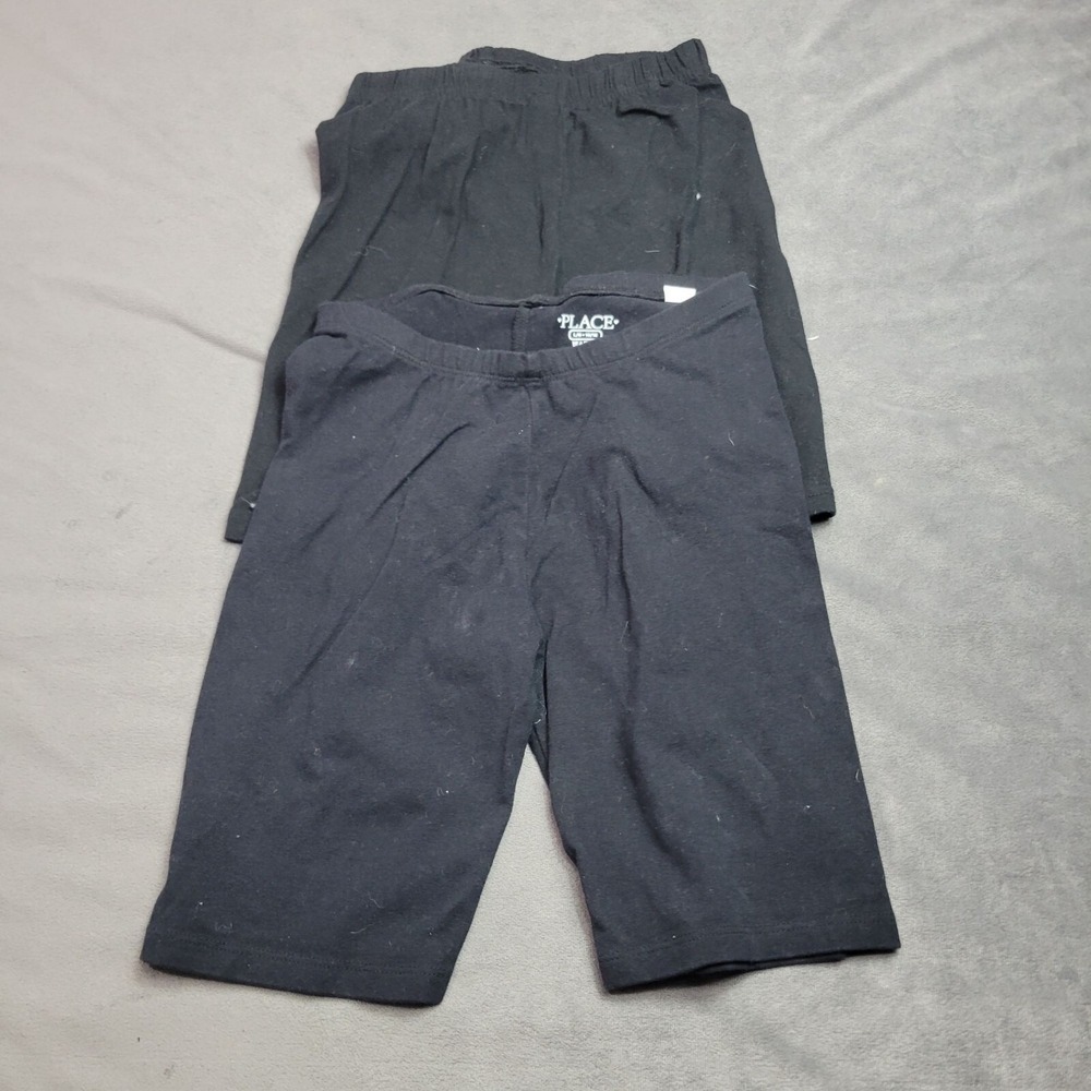 Modest Shorts Black Cotton Blend 2-Pack Girls Sizes 10/12 Place & Pink Angel